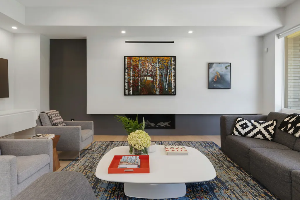 A lived-in UK living room in daylight